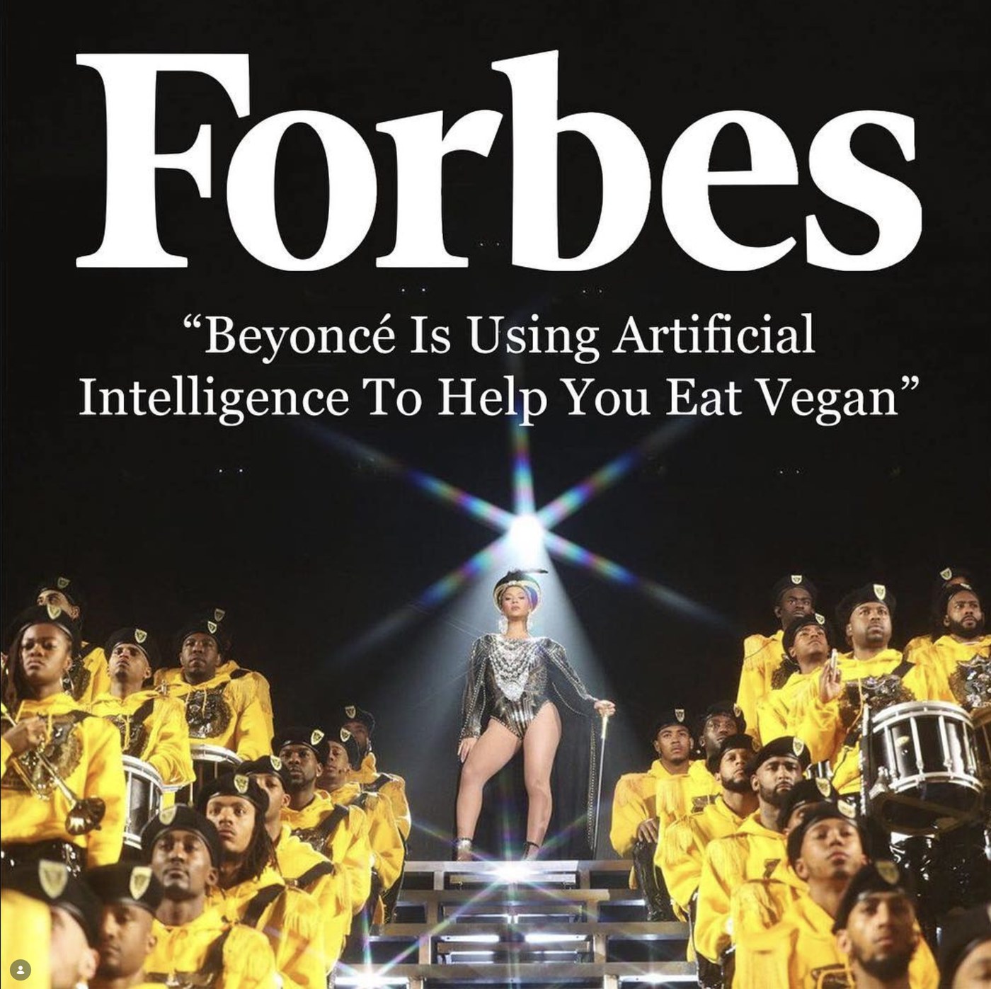Forbes: Beyoncé is using artificial intelligence to help you eat vegan