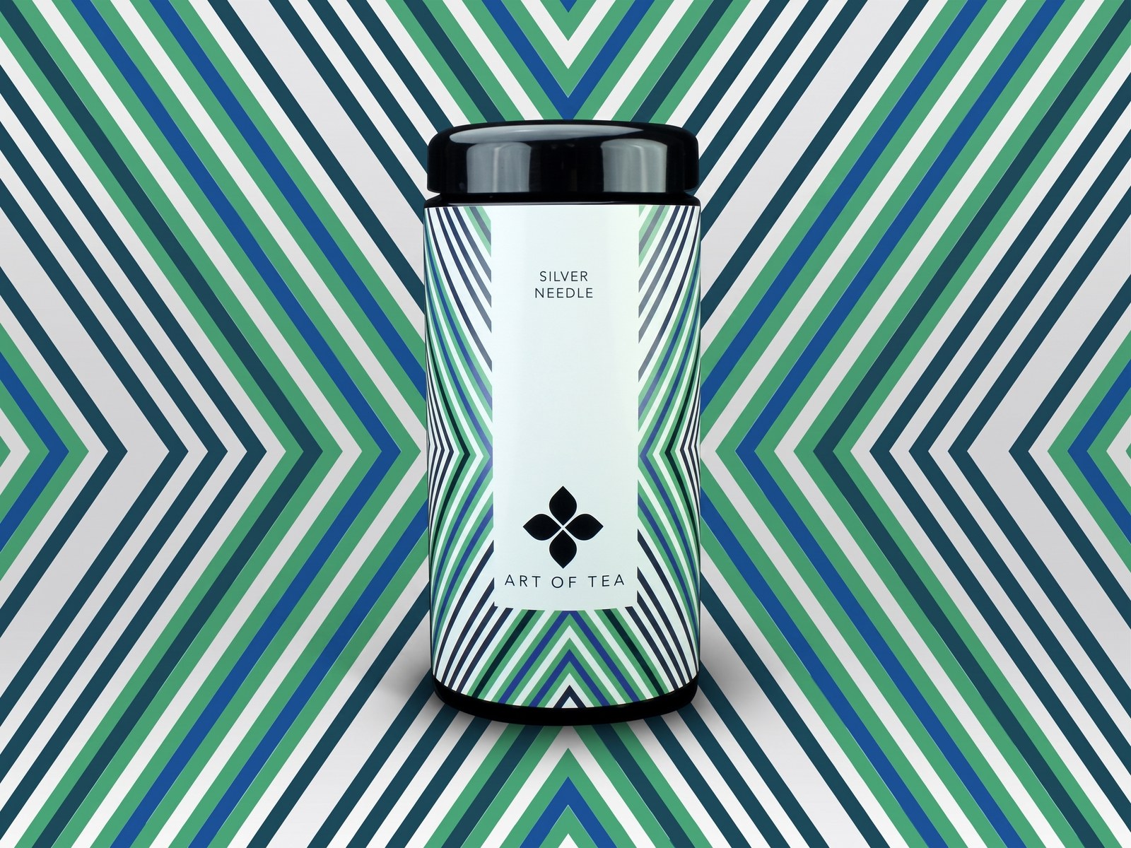 Silver Needle — chevron pattern for a white tea blend