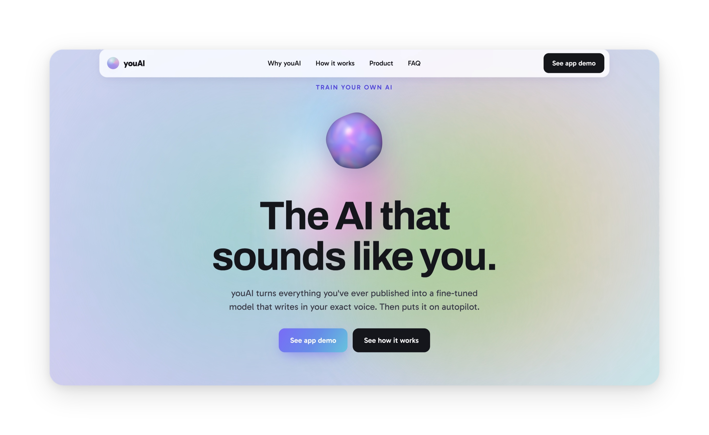 YouAI — the AI that sounds like you, trained on everything you have ever published, then put on autopilot
